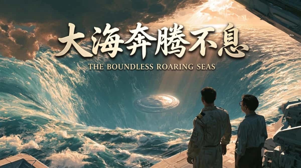大海奔腾不息